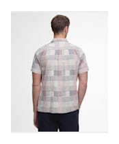 Men's Barbour Oakshore Short Sleeve Summer Cotton Shirt - Washed Stone
