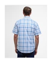 Men's Barbour Drafthill Short Sleeve Shirt - Brook Blue
