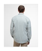 Men's Barbour Teesdale Long Sleeve Performance Shirt - Light Olive