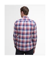 Men's Barbour Hillroad Long Sleeve Tailored Fit Cotton Shirt - Red Spice