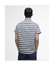 Men's Barbour International Joshua Jacquard Striped Shirt - Navy