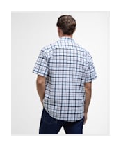 Men's Barbour Glover S/S Linen Blend Regular Fit  Shirt - Brook Blue