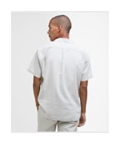 Men's Barbour Hartland Linen Blend Summer Fit Shirt - Stone