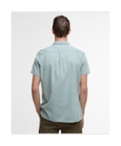 Men's Barbour Garment Dyed Nelson Short Sleeve Regular Fit Shirt - Pale Apple