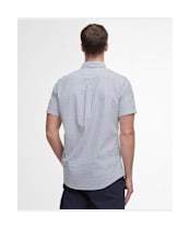 Men's Barbour Cresswell Seersucker Summer Fit Shirt - Navy