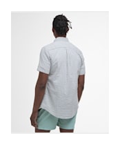 Men's Barbour Cresswell Seersucker Summer Fit Shirt - Stone