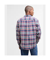 Men's Barbour Clifton Madras Relaxed Fit Shirt - Red