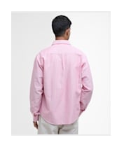 Men's Barbour Fenfield Oxford Stripe Relaxed Fit Shirt - Red