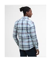 Men's Barbour Gabe Checked Tailored Fit Shirt - Sky