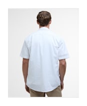 Men's Barbour Nelson Short Sleeve Linen Blend Regular Fit Shirt - White