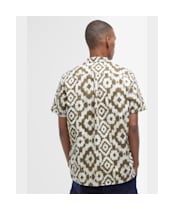 Men's Barbour Homelane Printed Short Sleeve Relaxed Fit Shirt - Light Sage