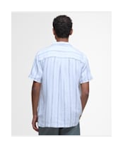 Men's Barbour Garnock Stripe Short Sleeve Regular Fit Shirt - White