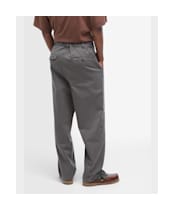Men's Barbour Washed Stretch Twill Relaxed Fit Trouser - Gunmetal
