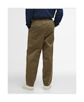 Men's Barbour Washed Stretch Twill Relaxed Fit Trouser - Light Sage