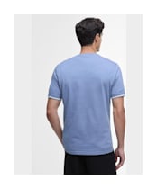 Men's Barbour International Philip Tipped Cuff Cotton T-Shirt - Washed Blue