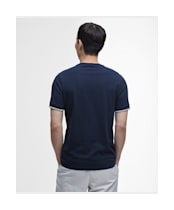 Men's Barbour International Philip Tipped Cuff Cotton T-Shirt - Navy