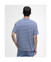 Men's Barbour International Bernie Stripe Cotton T-Shirt - Washed Blue
