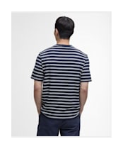 Men's Barbour International Bernie Stripe Cotton T-Shirt - Navy
