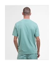 Men's Barbour International Central Logo Tipped T-Shirt - Granite Green