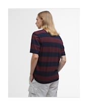 Men's Barbour Somerton Relaxed Fit Stripe T-Shirt - Burnt Heather