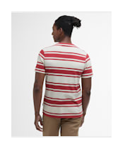 Men's Barbour Colts Stripe Relaxed Fit T-Shirt - Red Spice
