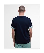 Men's Barbour International Deep Cuff Evan Tipped T-Shirt - Sapphire Navy