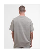 Men's Barbour International Micro Block Graphic Oversized T-Shirt - Concrete