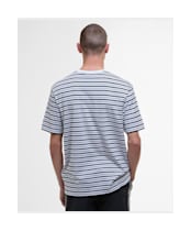Men's Barbour International Micro Stripe Logo T-Shirt - White
