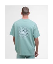 Men's Barbour International Middleton Oversized Graphic T-Shirt - Granite Green