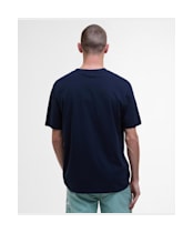 Men's Barbour International Split Lozenge T-Shirt - Sapphire Navy