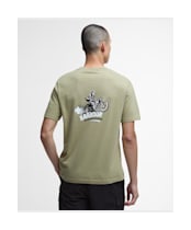 Men's Barbour International Apleton Graphic T-Shirt - Bleached Olive