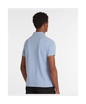 Men's Barbour Tartan Pique Polo Shirt - New Sky Marl
