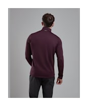 Men's Montane Protium Half-Zip Pull-On Mid Layer - Dark Garnet