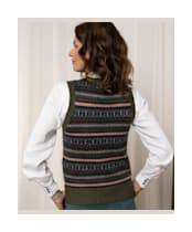Women's Lily & Me Fairisle Jazz Knitted Tank Top - Olive