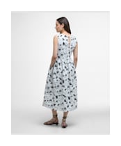 Elina Dress                                   - White / Navy