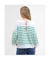Women's Barbour Kayleigh Knitted Jumper - CLOUD/KELLY GREE
