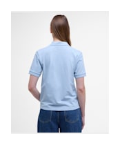 Women's Barbour Bowford Polo Top - Breeze Blue