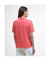 Women's Barbour Bowford Polo Top - Pink Punch