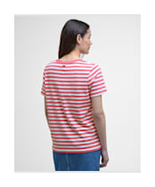 Women's Barbour Ferryside Top - PINK PUNCH/WHITE