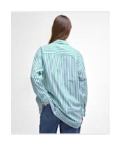 Women's Barbour Nicola Shirt - WHITE/KELLY GREE