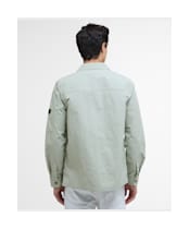 Men's Barbour International Scots Nylon Overshirt - Mineral Grey