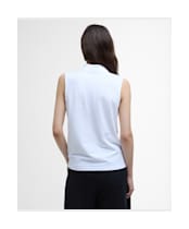 Women's Barbour Bowford Sleeveless Polo Top - White