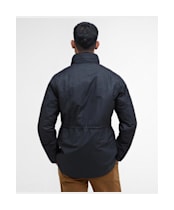 Men's Barbour Sapper Waxed Jacket - Black / Classic Tartan