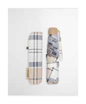 Women's Barbour Portree Umbrella - Hessian / Navy Tartan