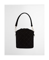 Women's Barbour International Quilted Balham Mini Bucket Bag - Velvet Black
