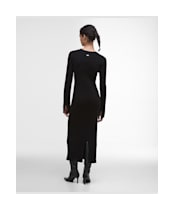 Women's Barbour Anastasia Knitted Midi Dress - Black