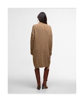 Women's Barbour Belford Knitted Mini Dress - Military Brown