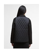 Women's Barbour Enid Gilet - Black / Classic Tartan