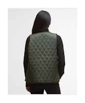 Women's Barbour Enid Gilet - Olive / Ancient Tartan