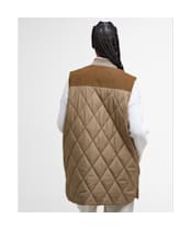 Women's Barbour Lydia Gilet - Military Brown / Ancient Tartan